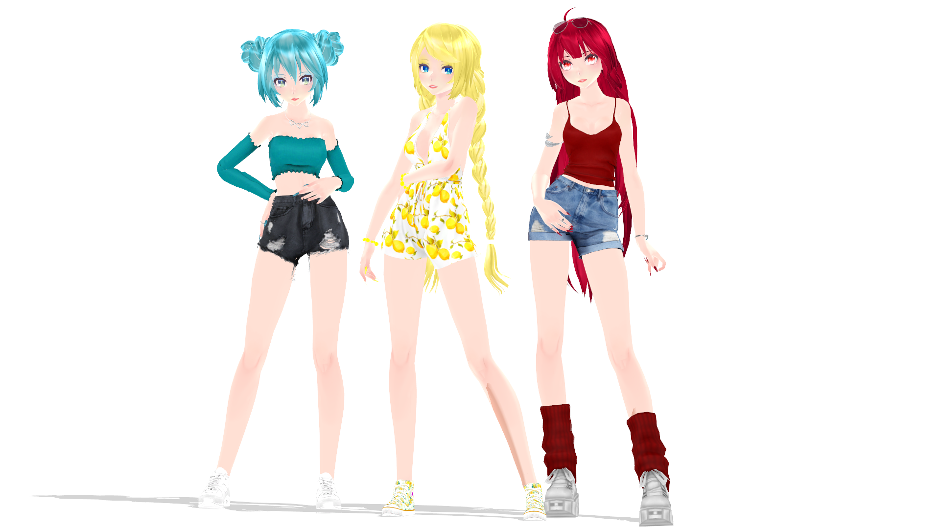 [MMD] Miku, Rin, Zhizi [Model DL] by SofiaTheFateless on DeviantArt