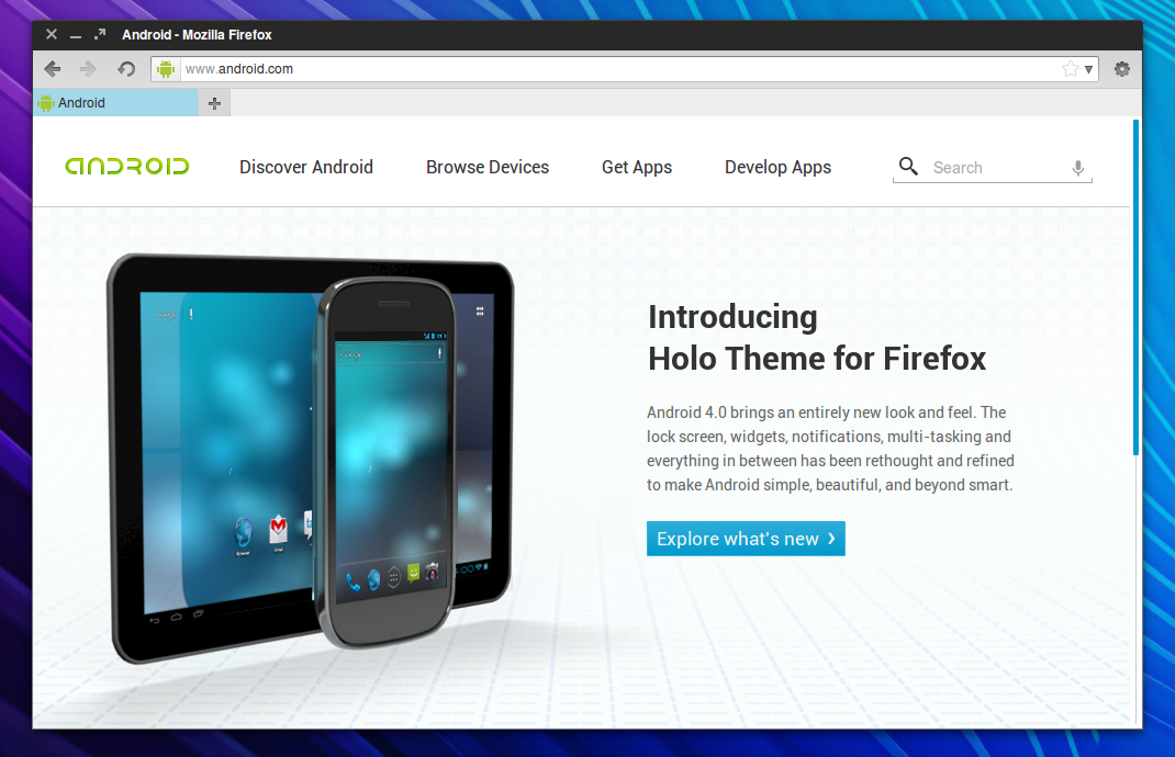 Holo Theme for Firefox