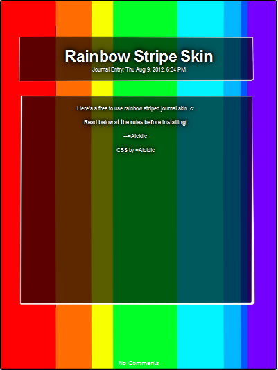 Rainbow Striped Journal Skin