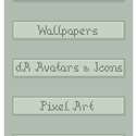 Gallery Folder Icons Menu Template PSD