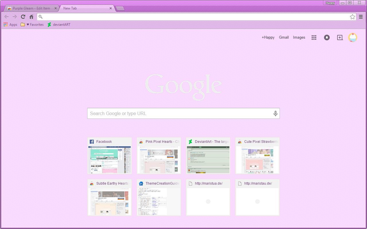 Purple Gleam - Google Chrome Theme