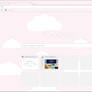 Pink Glitter Clouds - Google Chrome Theme