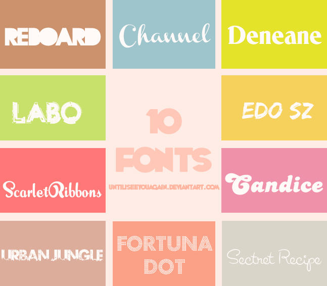 Pack de Fonts by untilIseeyouagain on DeviantArt