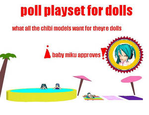 MMD pool playset for dolls