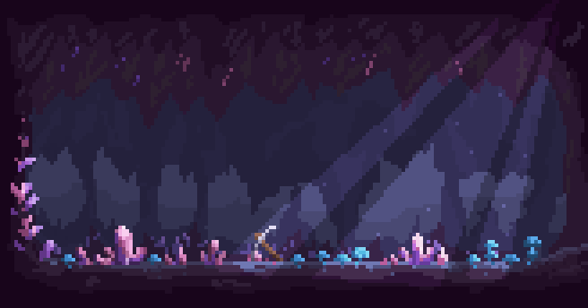 Pixel Art Crystal Cave Process by kristyglas on DeviantArt