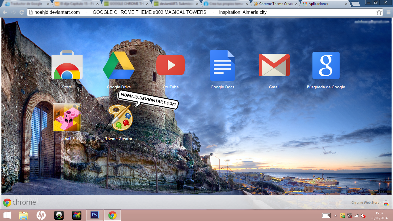 GOOGLE CHROME THEME MAGICAL TOWERS