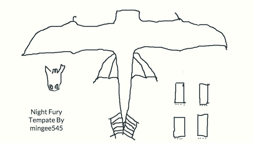 Night Fury Template by mingee545 on DeviantArt