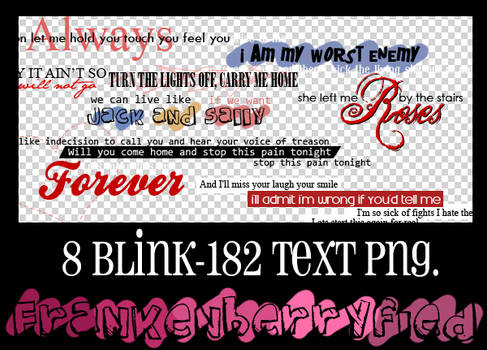 8 Blink-182 Text Png