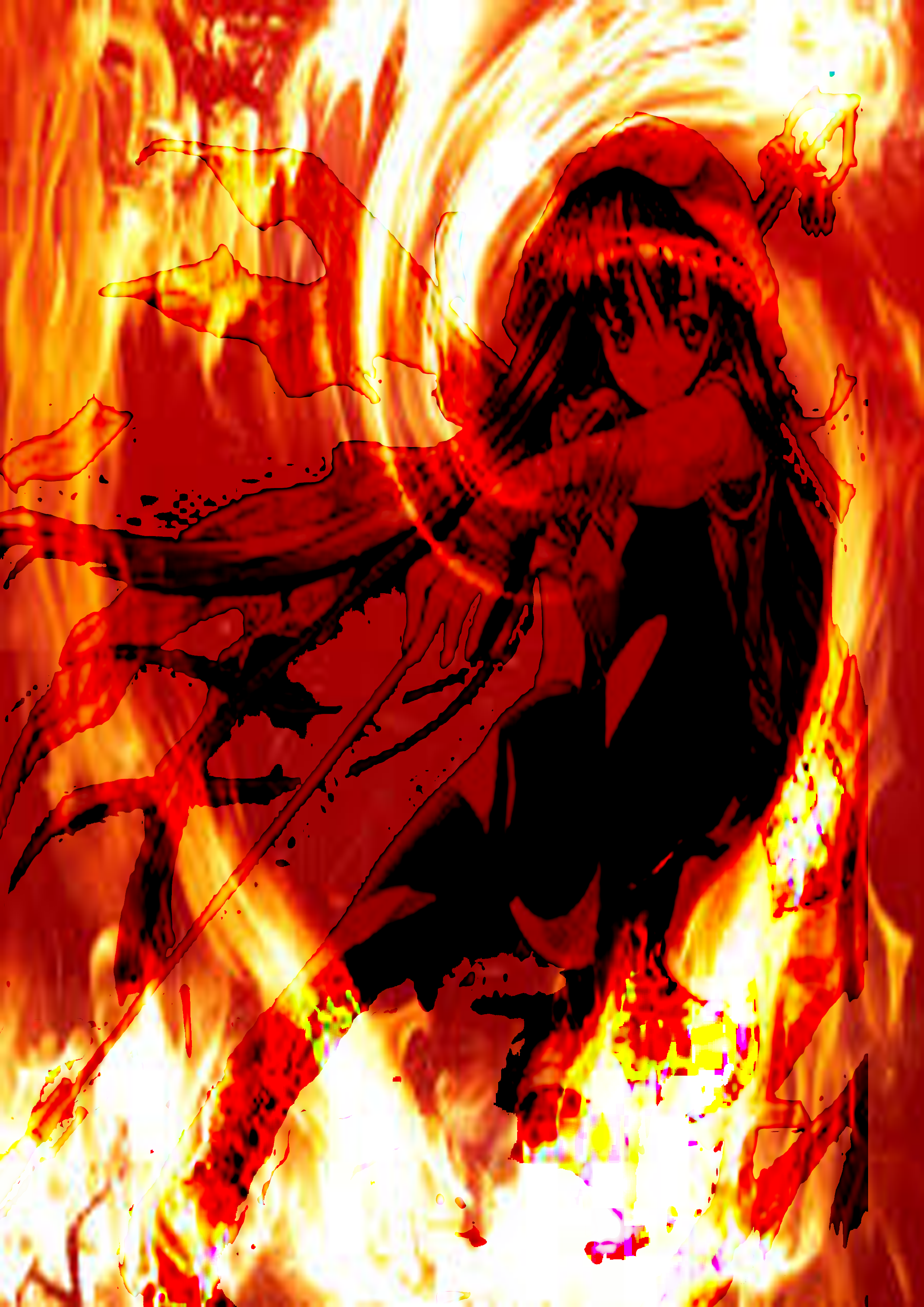 Anime Fire Girl-Wallpaper by DarkS337 on DeviantArt