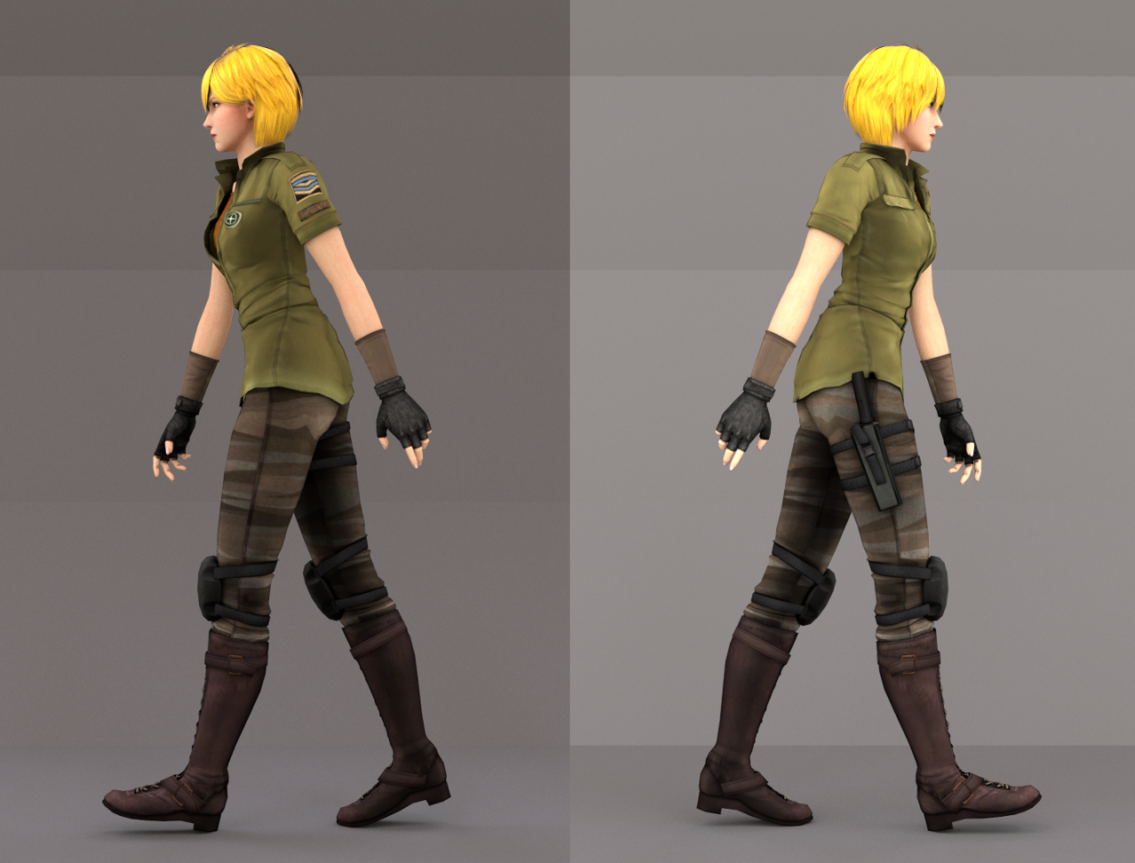 Metroid: Other M Young Samus Walking Animation