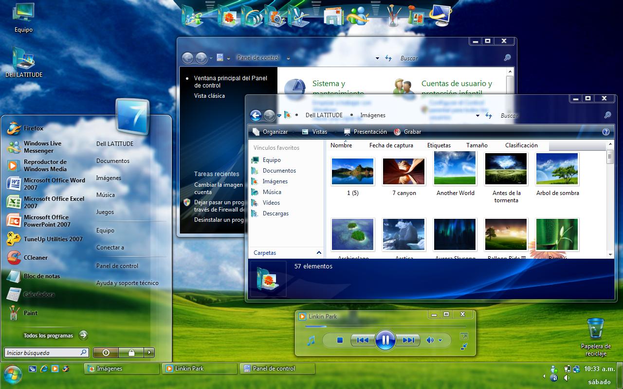 Windows 7 Glass Energy Blue