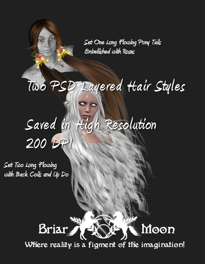 Two PSD Hair Files by briarmoon-stock on DeviantArt