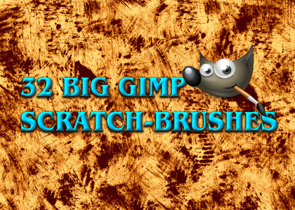 32 Big GIMP Scratch-Brushes