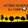 10 tree silhouette brushes