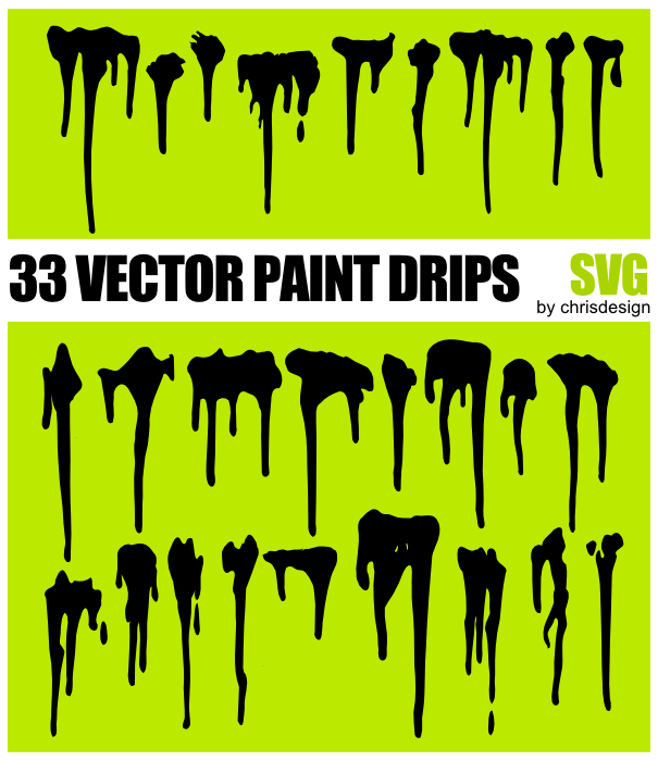 33 Vector Paint drips by Chrisdesign on DeviantArt