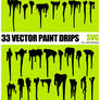 33 Vector Paint drips