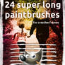 24 superlong paintbrushes for GIMP