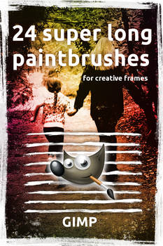 24 superlong paintbrushes for GIMP
