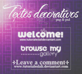 Textos decorativos [PNG/PSD]