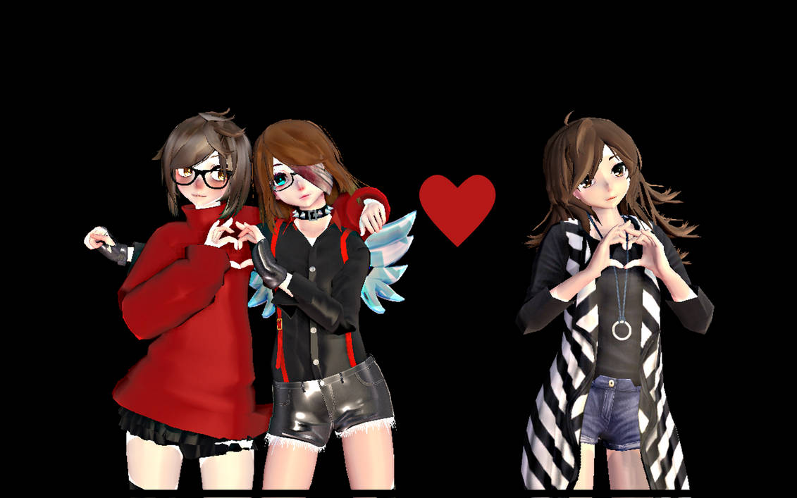 Mmd Heart Poses [ Dl] Thanks For The 30 W ~ By Girlfoxy16 On