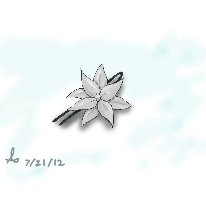 silver lilly hairpin