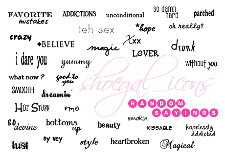 Random Sayings Brushes 100x100