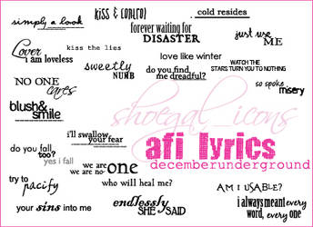 AFI Lyrics-decemberunderground