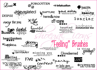 100x100 'Feelings' Brushes