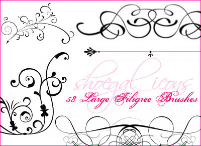 Large Filigree Brushes