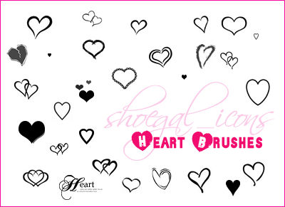 100x100 Hearts Brushes