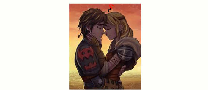 Hiccup and Astrid: Sunset Kiss