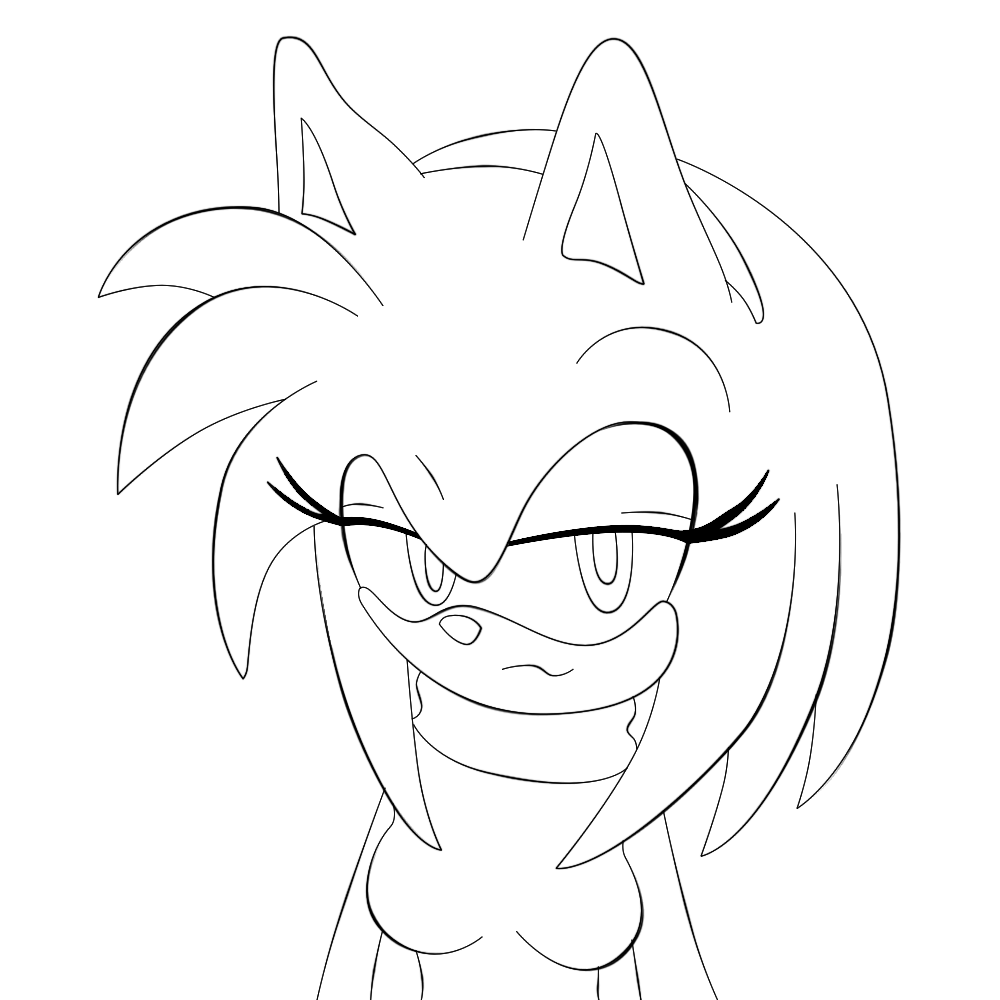 Amy Rose free outline