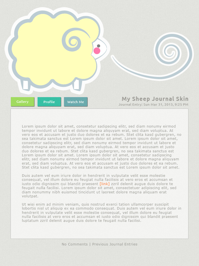 Sheep Journal Skin