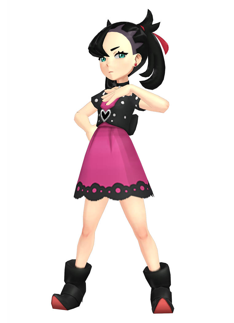[MMD] Pokemon SnS Mary (Marnie) Frilly Dress by arisumatio on DeviantArt