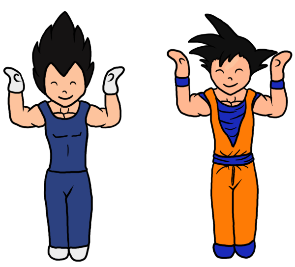 Goku and vegeta dance yay by fierfairy42 on DeviantArt