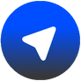 Blue Midnight Gray Gradient Telegram Logo Icon