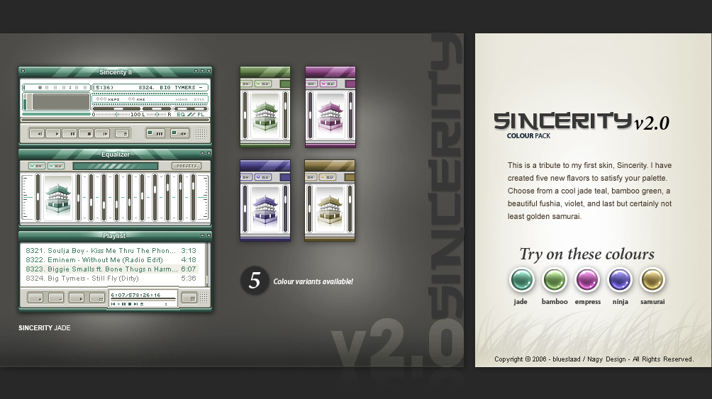 Sincerity II - Colour Pack