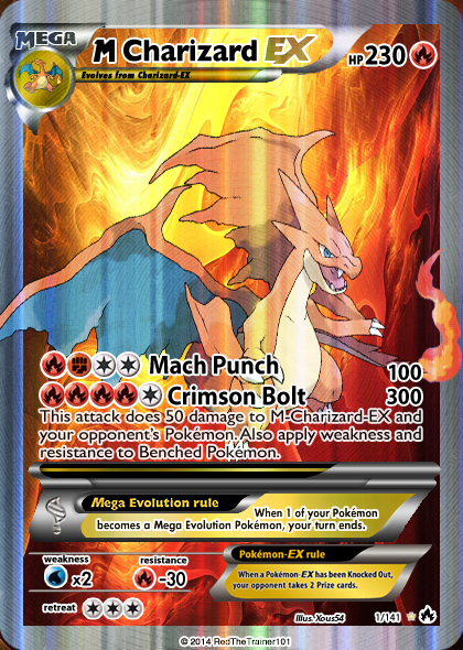 Mega Charizard X EX [dual type] fake card by SnazzyPanic on DeviantArt