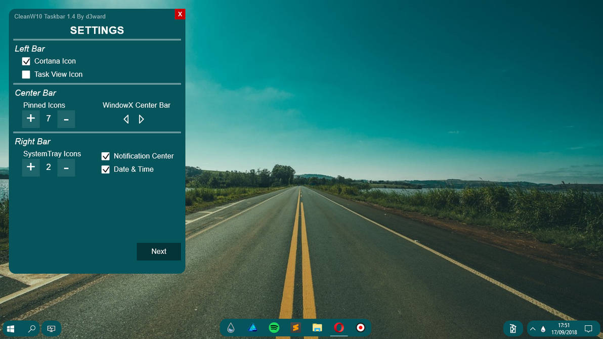 CleanW10 Taskbar 1.4 by d3ward on DeviantArt