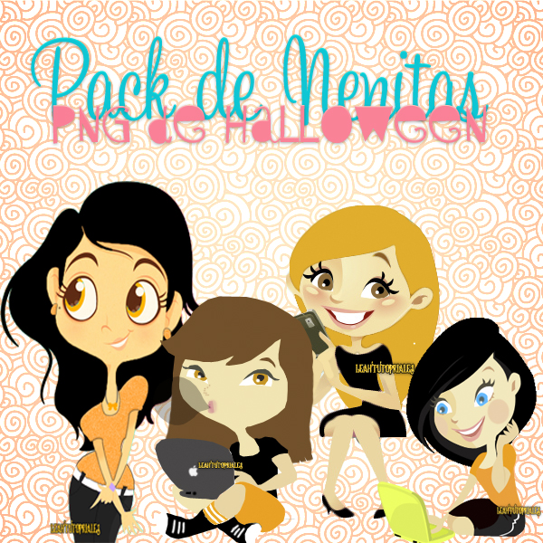 Pack de Nenitas Png de Halloween