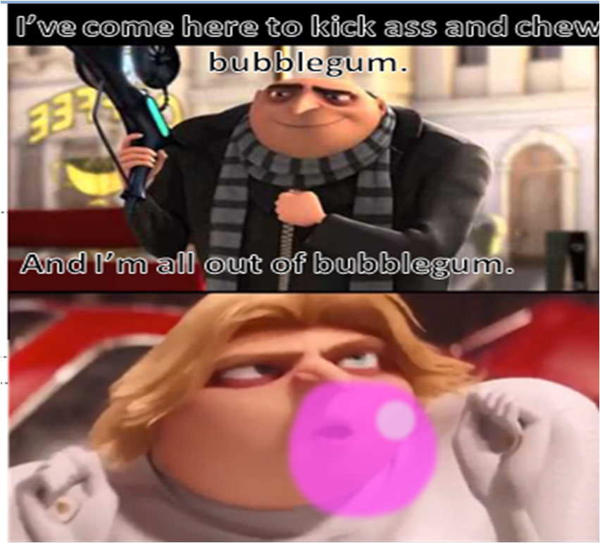 gru #minions #memes #funny #bubblegum #despibleme3