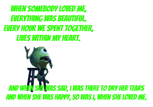Mike Wazowski Sings When She Loved Me By Elizabethjones18 On Deviantart