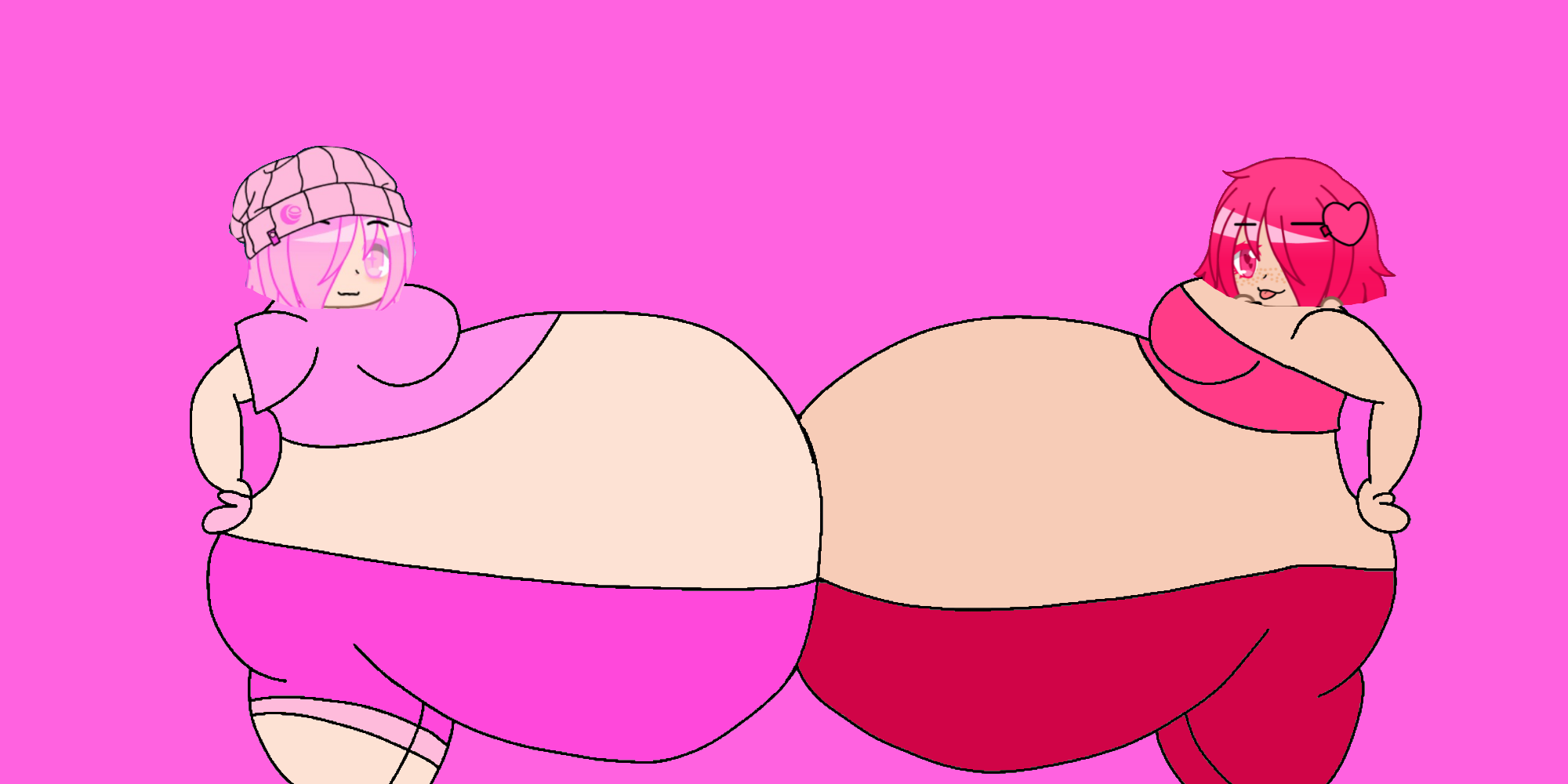 Cold pink and hot pink belly bump by Pigg2 on DeviantArt