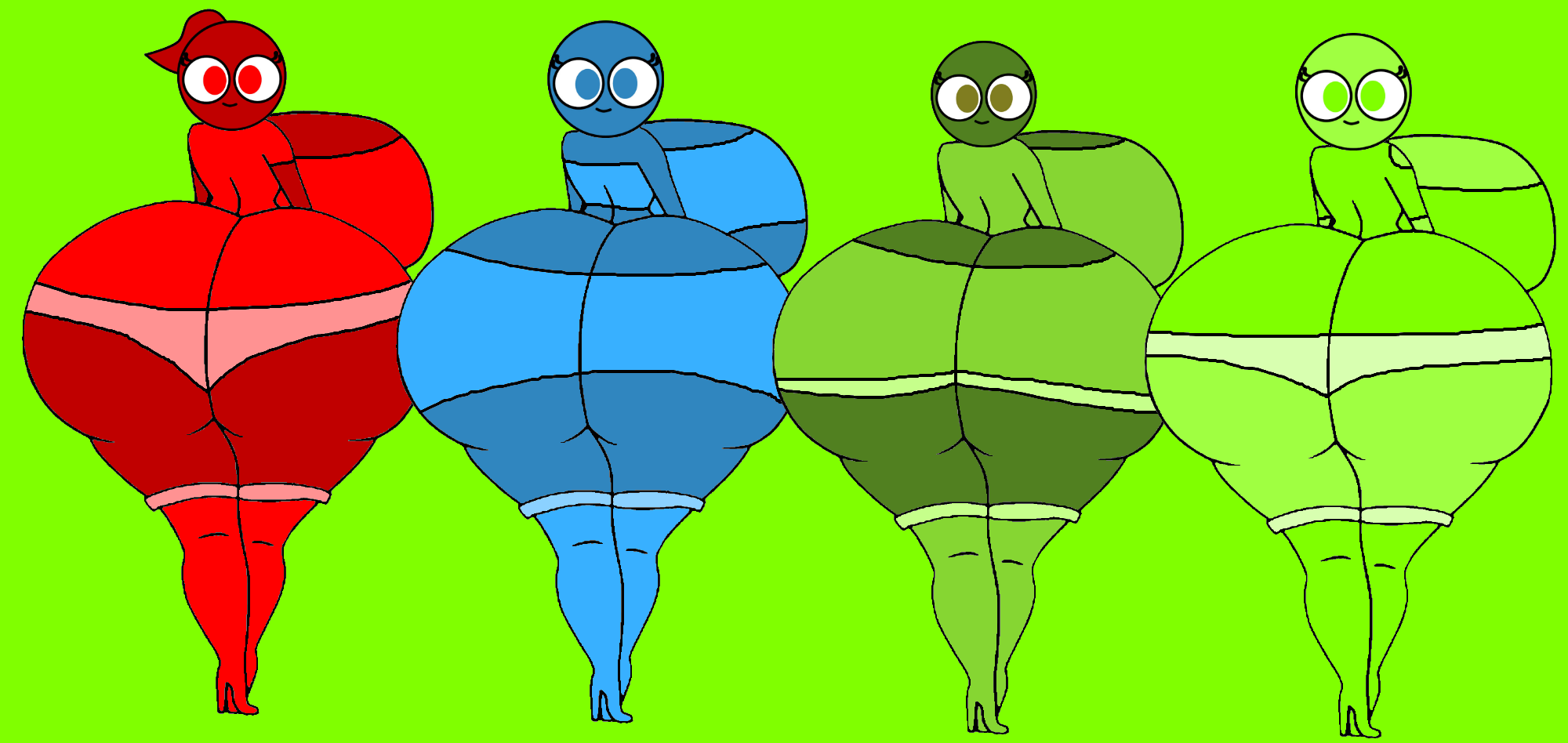 Thicc Slime, Moss, Earth Blue, and Ruby by Pigg2 on DeviantArt