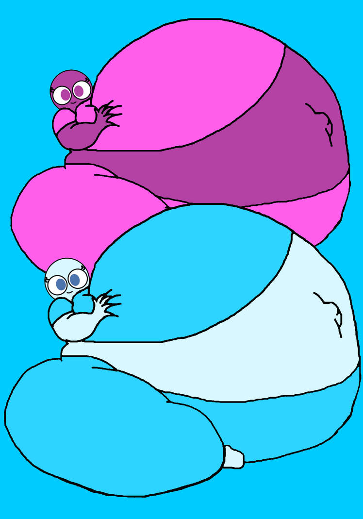 Water and Pastel Purple Huge Fat Bellies by Pigg2 on DeviantArt