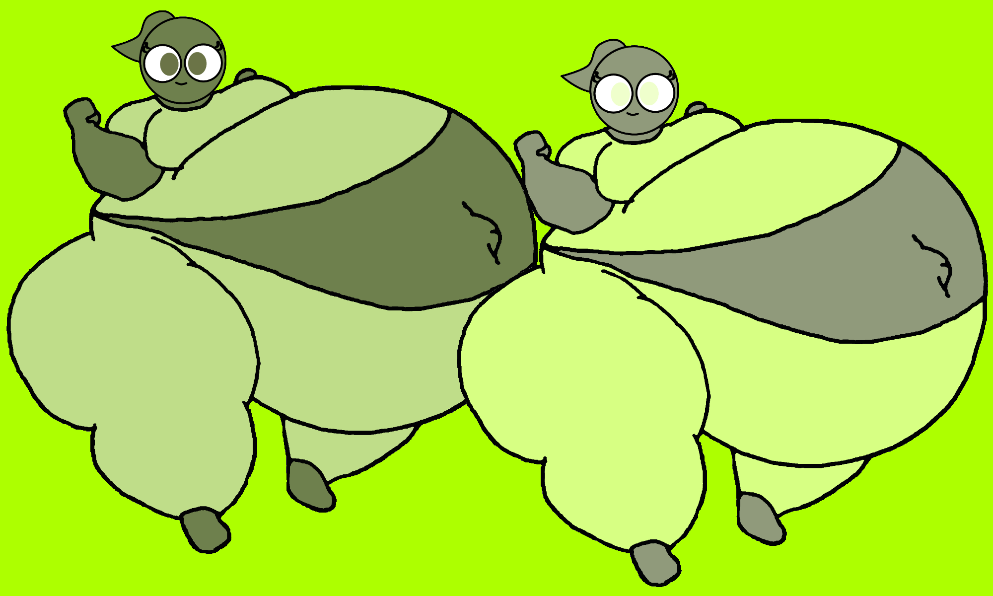 Broccoli and Artichoke Big Fat Bellies by Pigg2 on DeviantArt