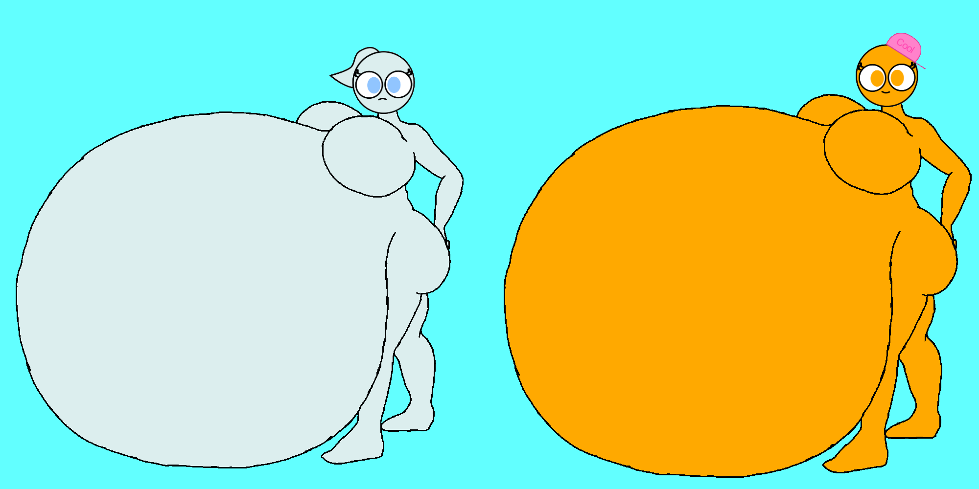 Glaze and Blaze Huge Bellies by Pigg2 on DeviantArt