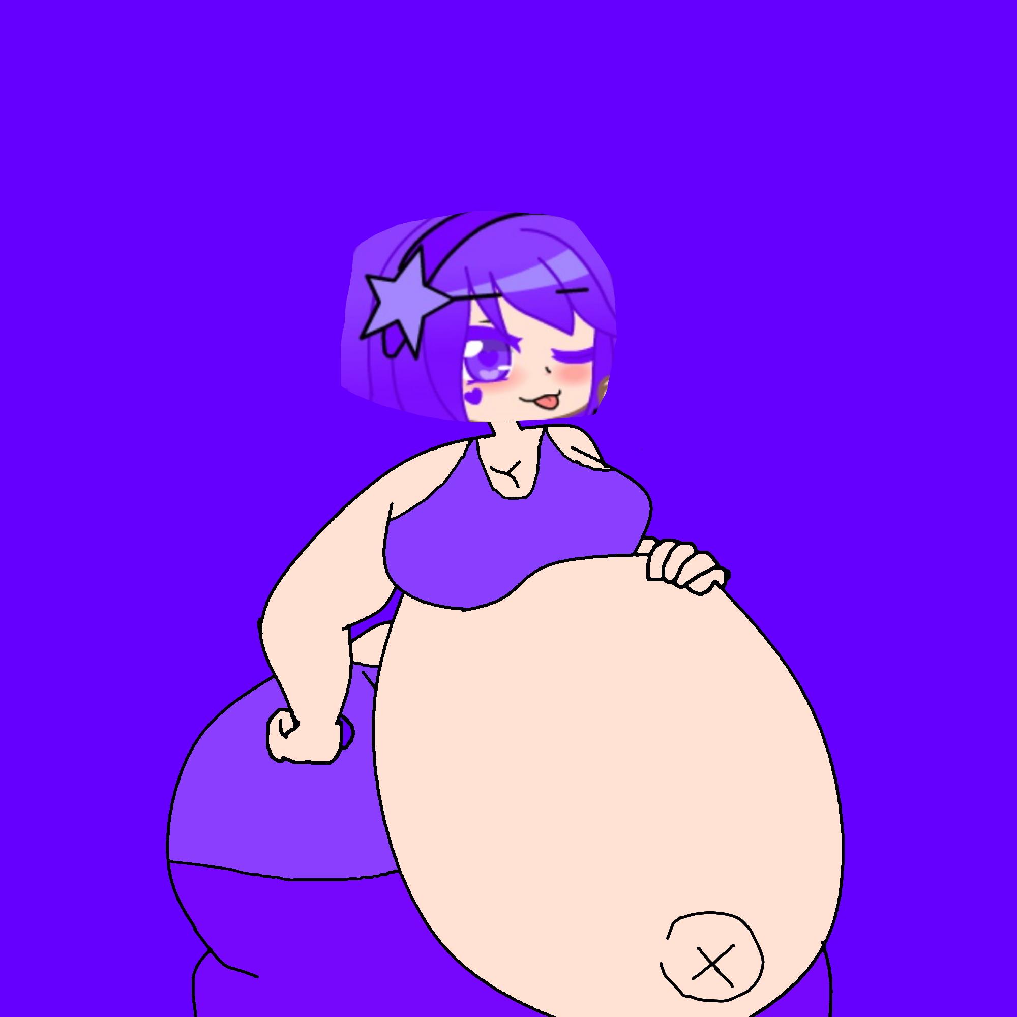 Purple Heart Fat belly by Pigg2 on DeviantArt