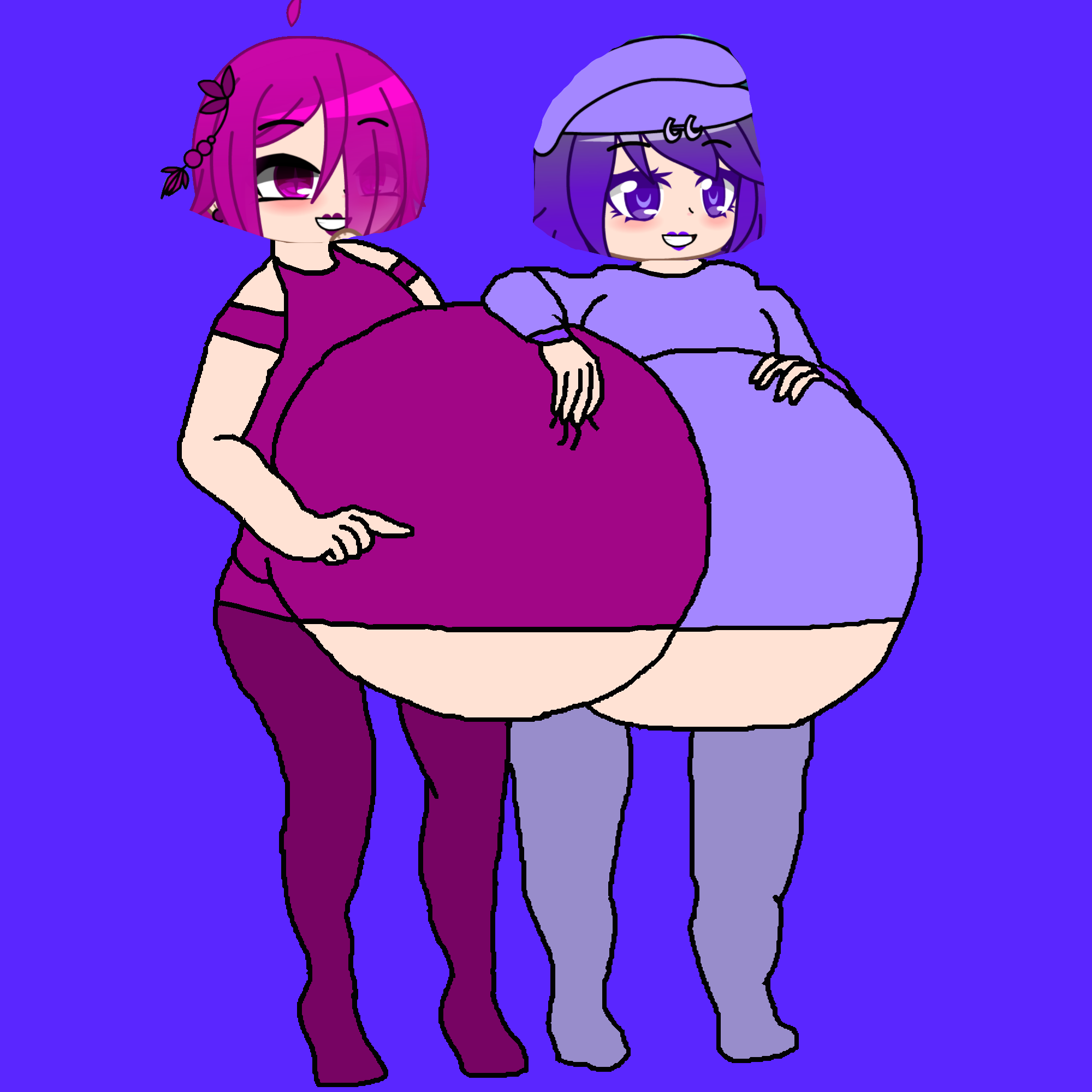 Dark Orchid and Lobelia big bellies by Pigg2 on DeviantArt