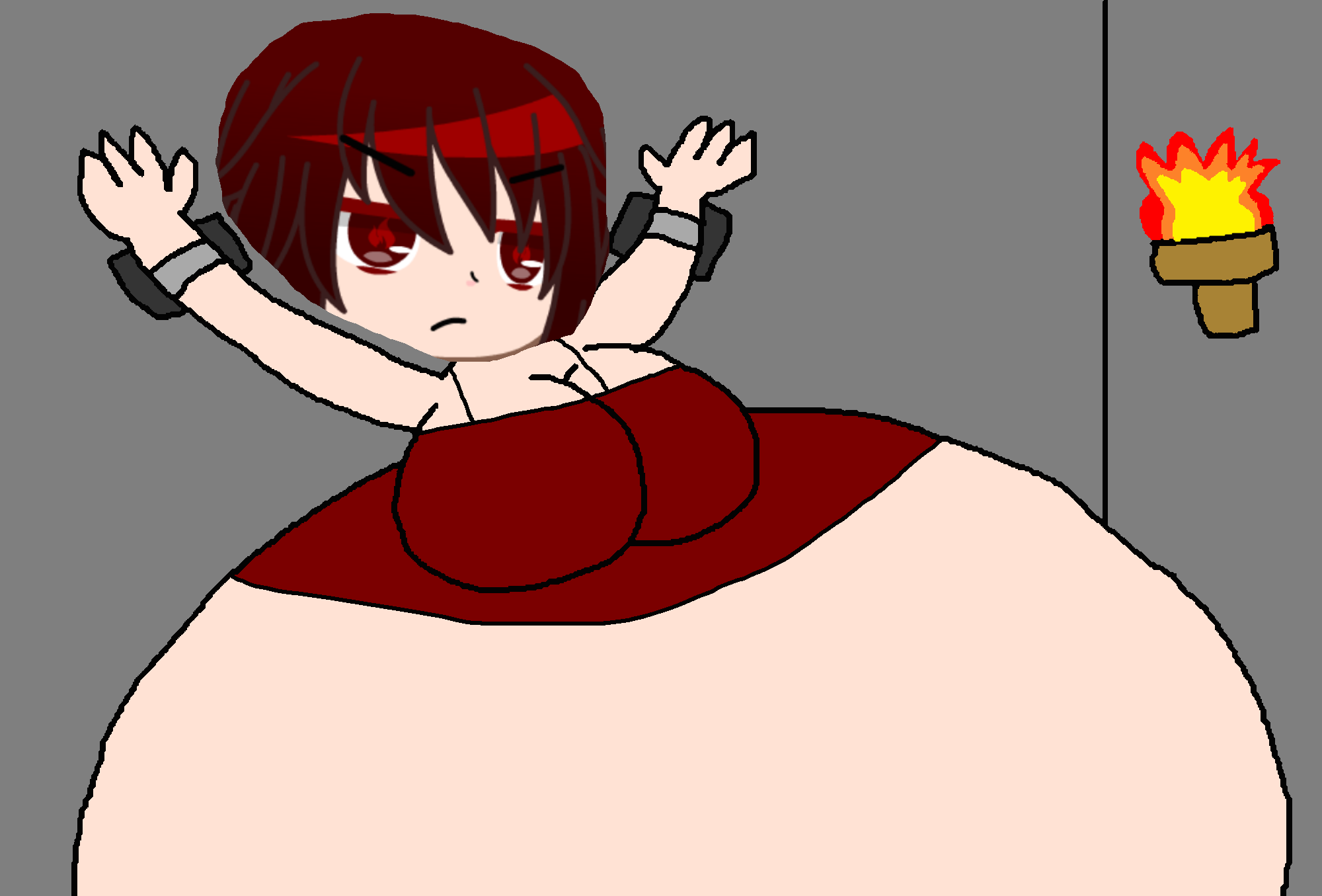 Maroon Inflated belly by Pigg2 on DeviantArt